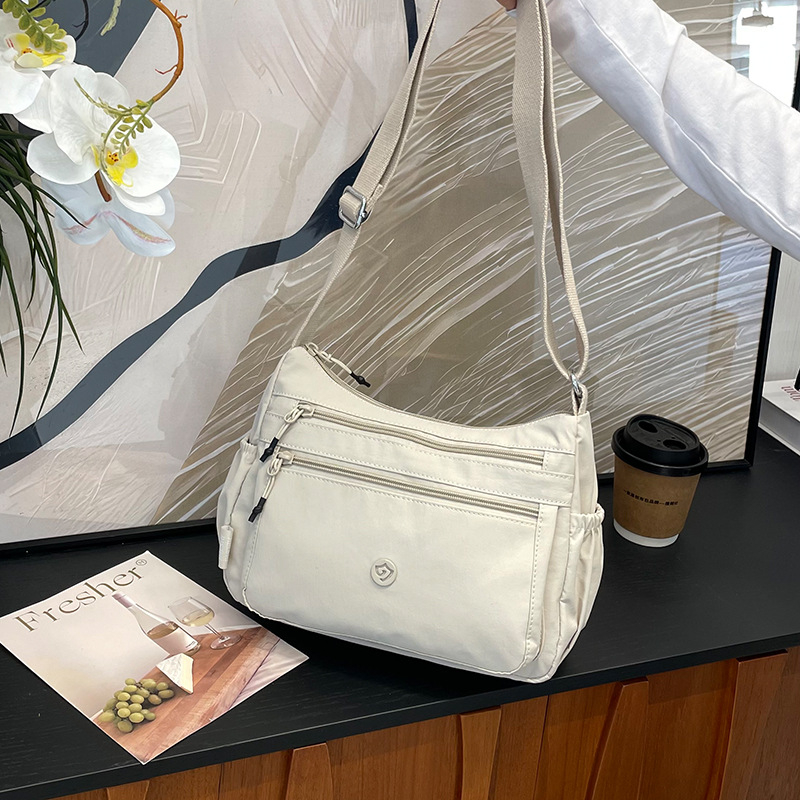 Jierangshi višeslojna platnena crossbody torba za žene, casual, ultra lagana, velikog kapaciteta