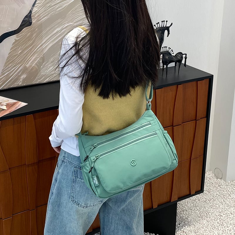 Jierangshi višeslojna platnena crossbody torba za žene, casual, ultra lagana, velikog kapaciteta