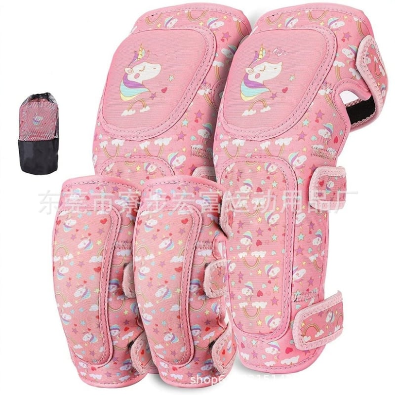 Dječji set zaštite za rolanje i skijanje: štitnici za koljena, štitnici za lakte i rukavice (trodjelni set)