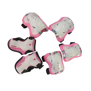 Šestodijelni set zaštitne opreme za djecu za rolanje na kolutima, s Velcro zatvaračima, fluorescentno svjetleći, samoljepljiv, jedna veličina