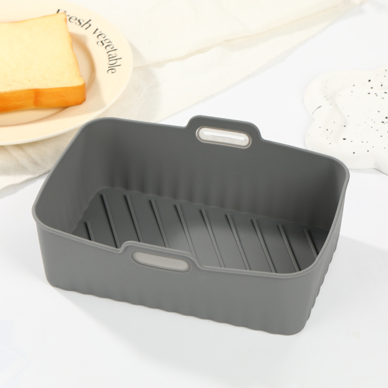 Tavă pătrată din silicon pentru air fryer, cuptor cu microunde și cuptor – covoraș de copt pentru pui