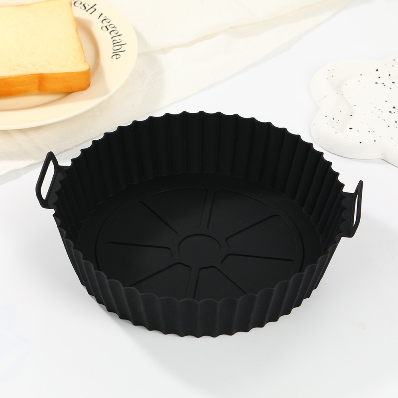 Tavă pătrată din silicon pentru air fryer, cuptor cu microunde și cuptor – covoraș de copt pentru pui