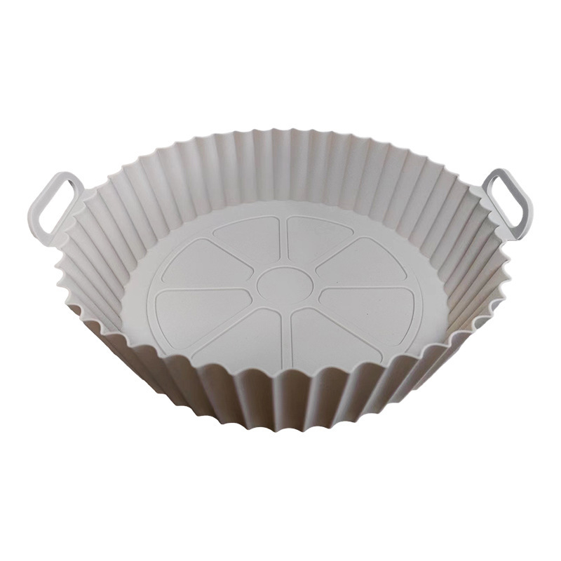 Tavă din silicon pentru friteuză cu aer, tavă rotundă de copt 3D pliabilă pentru uz casnic, pizza