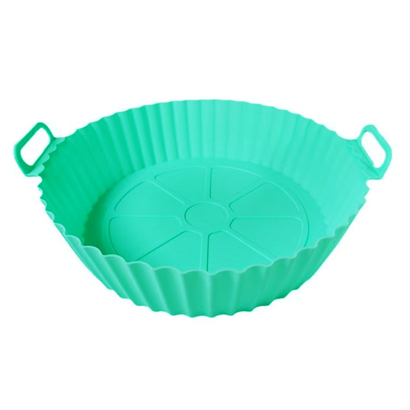 Tavă din silicon pentru friteuză cu aer, tavă rotundă de copt 3D pliabilă pentru uz casnic, pizza