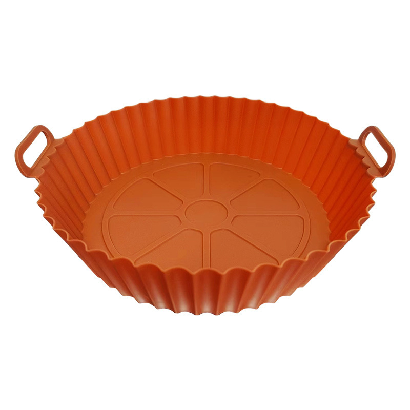 Tavă din silicon pentru friteuză cu aer, tavă rotundă de copt 3D pliabilă pentru uz casnic, pizza