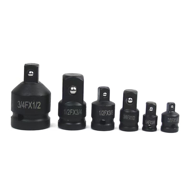 Set de adaptoare pneumatice, 6 piese, în cutie roșie, adaptoare 1/2–3/4, universal pentru reparații auto.