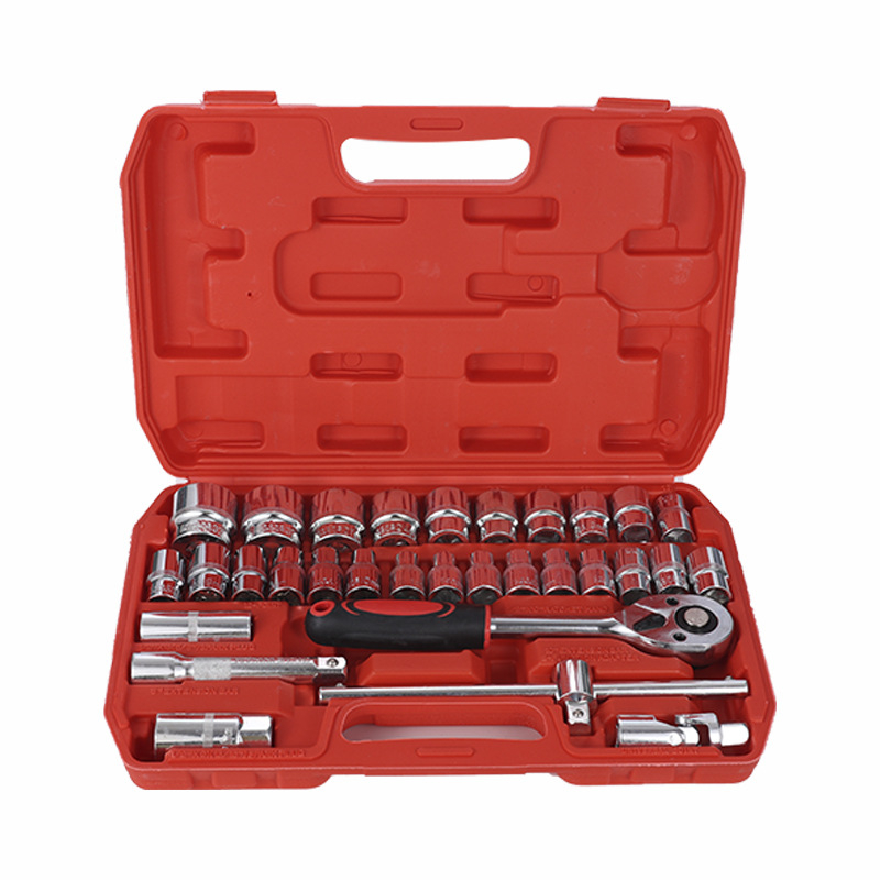 Set de scule pentru reparații auto, 32 sau 37 de piese, trusă de chei cu ax de 1/2 inch