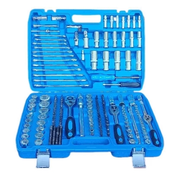 Set de unelte galvanizate cu clichet, 216 piese, pentru reparații acasă și la mașină