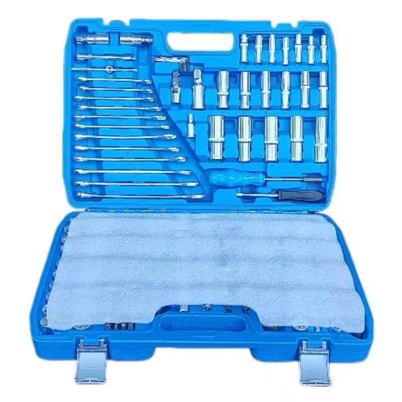 Set de unelte galvanizate cu clichet, 216 piese, pentru reparații acasă și la mașină