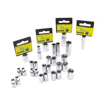 Cap hexagonal scurt de 1/4 inch, dur, pentru reparații auto, finisaj oglindă, întreținere și demontare a vehiculului