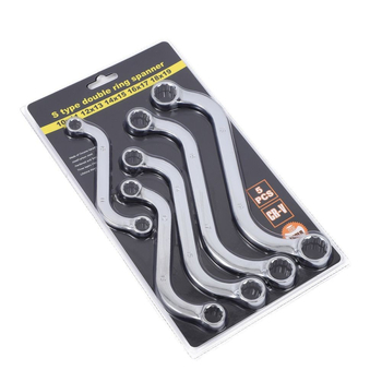 Set chei în formă S, 5 piese, 12 unghiuri, cap fix, mâner curbat universal cu două sensuri, Plum Blossom chei pentru reparații auto