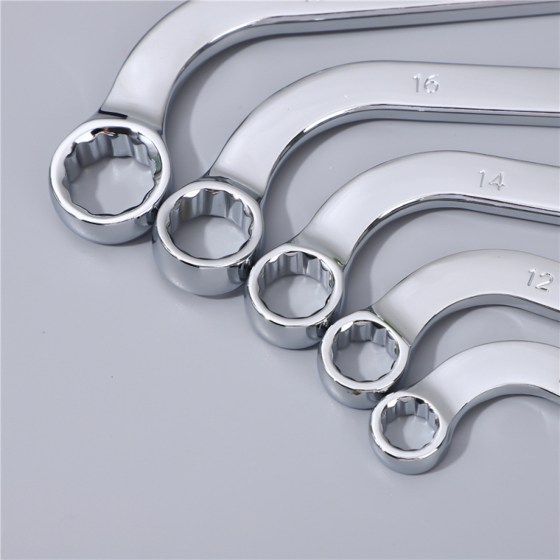 Set chei în formă S, 5 piese, 12 unghiuri, cap fix, mâner curbat universal cu două sensuri, Plum Blossom chei pentru reparații auto