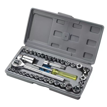 Set de unelte cu 46 de piese, cu prindere de 1/4, ratchet mic, șurubelniță și chei pentru reparații auto