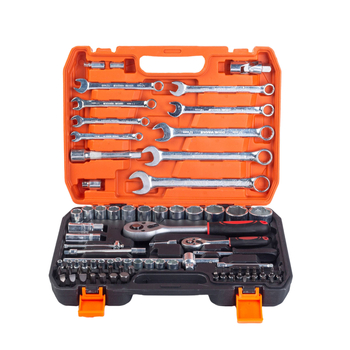 Set auto de 82 piese din oțel crom-vanadiu, rezistent la coroziune, durabil, set profesional de unelte pentru reparații și întreținere auto