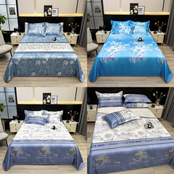 Set cadou cu covoraș de răcire din mătase de gheață, covoraș de pat respirabil, lavabil, set de trei piese pentru vară