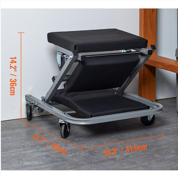 Scaun pliabil pentru reparații auto, multifuncțional, 36 inch, bancă de lucru