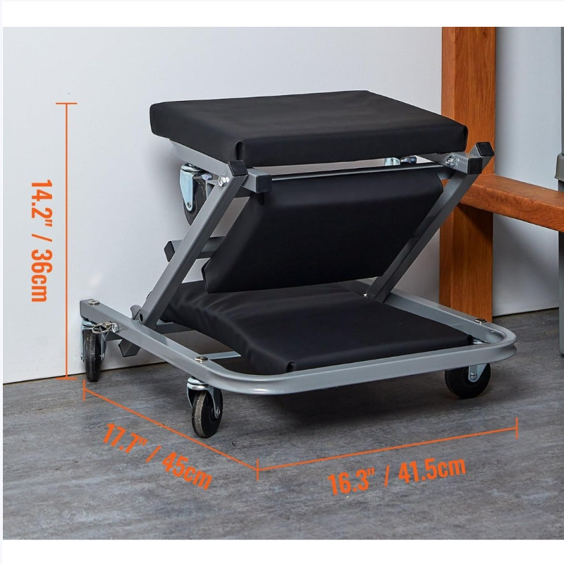 Scaun pliabil pentru reparații auto, multifuncțional, 36 inch, bancă de lucru
