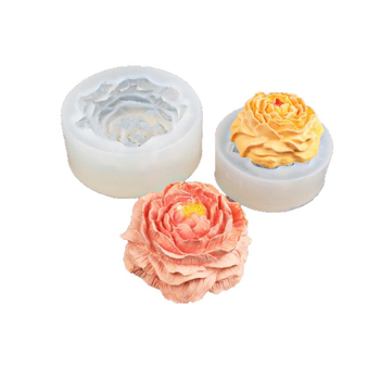 Formă din silicon pentru lumânări cu parfum de bujor, potrivită pentru fondant, prăjituri și deserturi