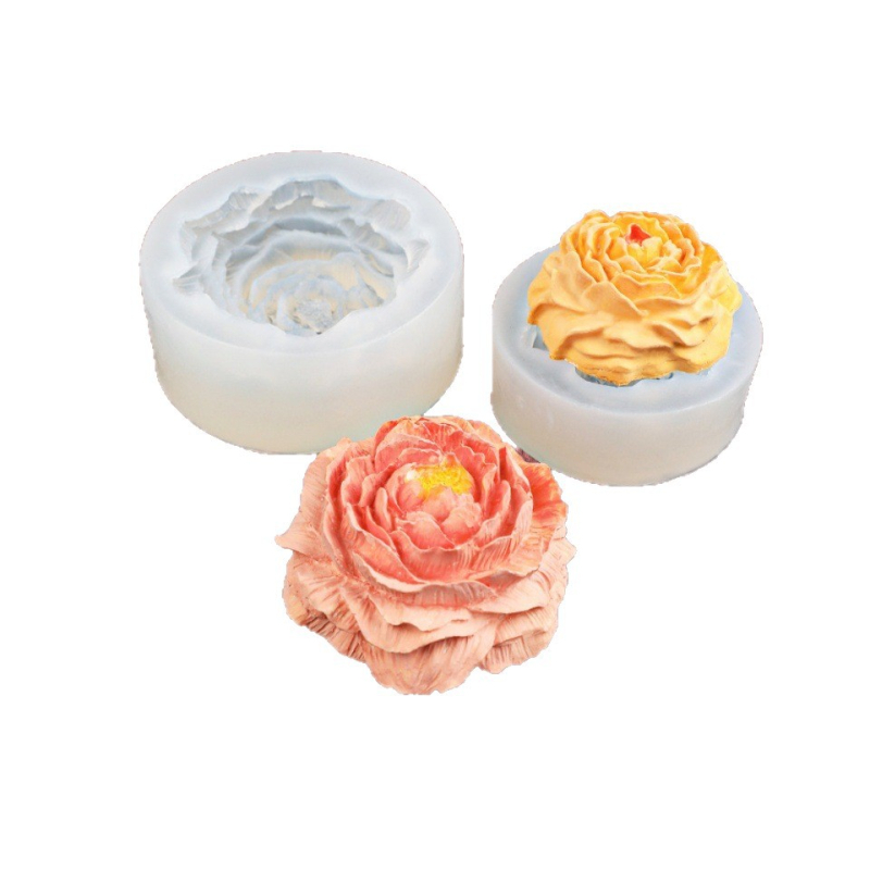 Formă din silicon pentru lumânări cu parfum de bujor, potrivită pentru fondant, prăjituri și deserturi