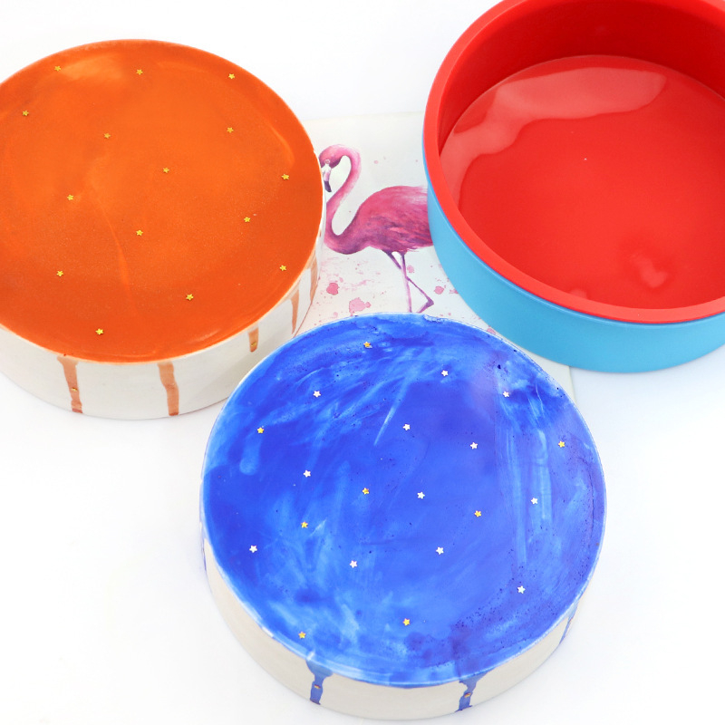 Formă circulară pentru prăjituri din silicon, 6 inch, tavă pentru mousse, inel decorativ circular pentru coacere DIY