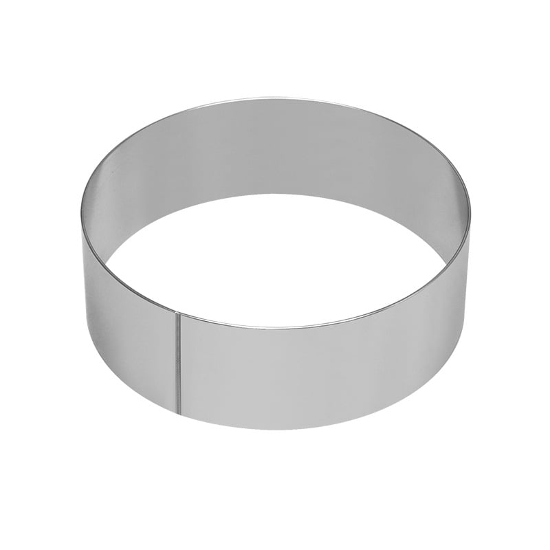 Cerc de mousse din oțel inoxidabil, formă circulară pentru tort, îngroșat, 6 inci / 8 inci, instrument DIY pentru cofetărie