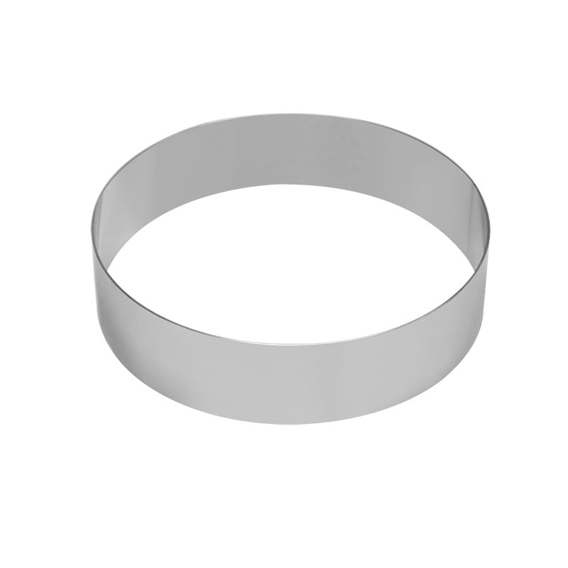 Cerc de mousse din oțel inoxidabil, formă circulară pentru tort, îngroșat, 6 inci / 8 inci, instrument DIY pentru cofetărie