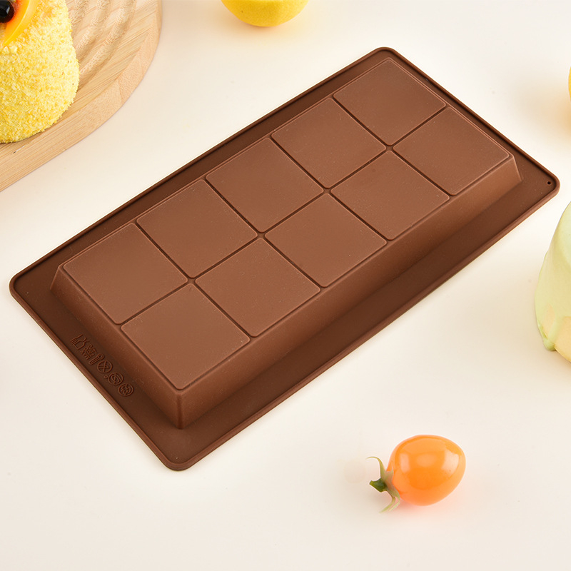 Formă din silicon pentru ciocolată cu 10 compartimente pentru coacere, silicon alimentar, formă creativă de prăjituri