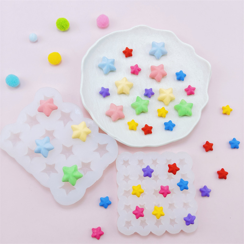 Formă din silicon în formă de stea pentru ciocolată, fondant și decorarea torturilor