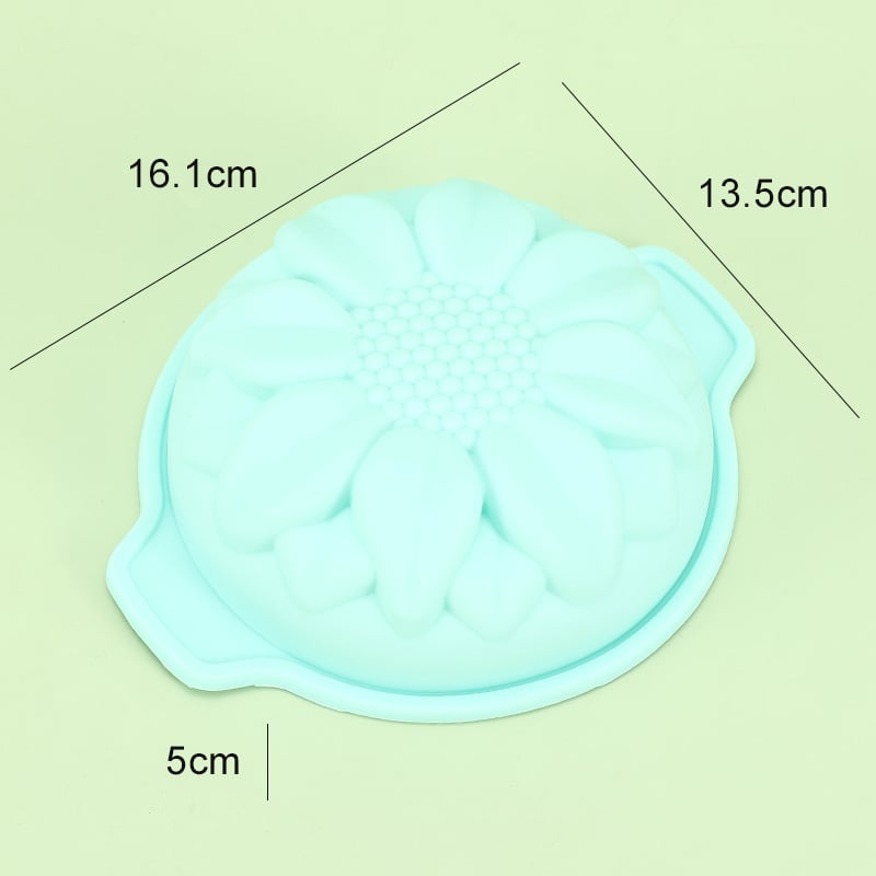 Miniformă de copt din silicon cu model floarea-soarelui pentru tort de ciocolată, rotundă, mov, rezistentă la temperaturi înalte
