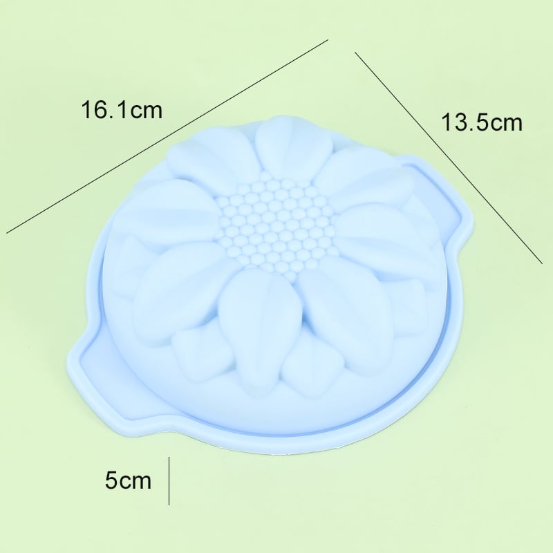Miniformă de copt din silicon cu model floarea-soarelui pentru tort de ciocolată, rotundă, mov, rezistentă la temperaturi înalte