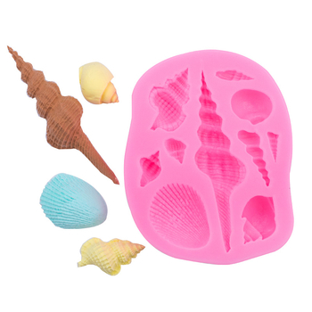Formă de silicon pentru fondant, în formă de scoică marină, decorare prăjituri