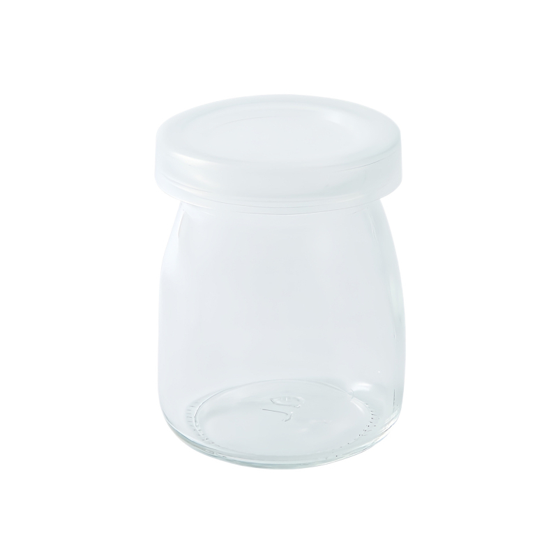 Borcan pentru budincă cu capac pentru uz casnic, formă de jeleu caramel pentru coacere, sticlă rezistentă la temperaturi înalte pentru cuptor, cupe de iaurt cu capac