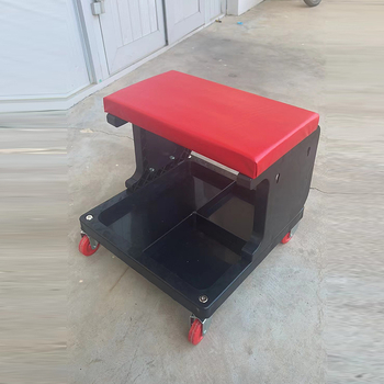 Shengda Scaun din plastic pentru reparații auto — scaun de lucru pentru întreținere și detailing, cu spațiu de depozitare mobil