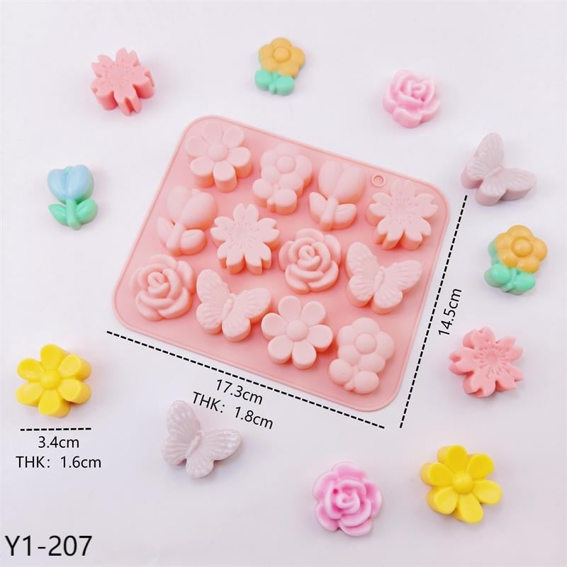 Formă din silicon cu design floare și frunză pentru ciocolată, budincă și decorarea prăjiturilor – matriță DIY pentru rășină și lut polimeric.