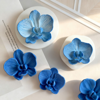 Formă de silicon Phalaenopsis pentru DIY flori 3D pentru lumânări și ipsos decorativ