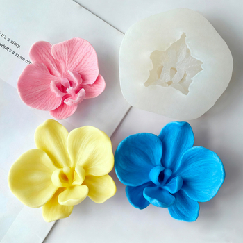 Formă de silicon Phalaenopsis pentru DIY flori 3D pentru lumânări și ipsos decorativ