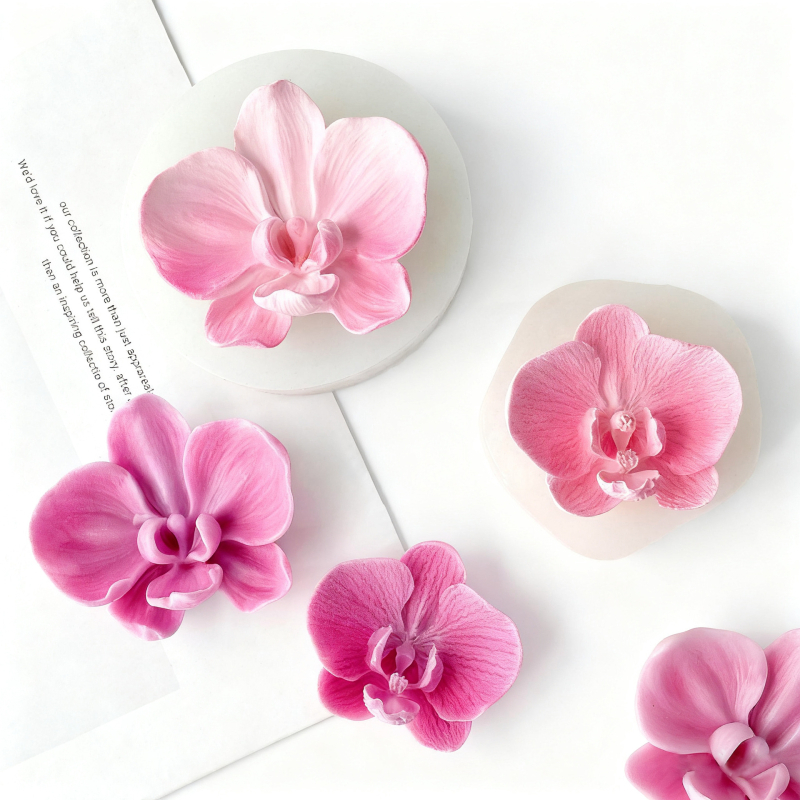 Formă de silicon Phalaenopsis pentru DIY flori 3D pentru lumânări și ipsos decorativ