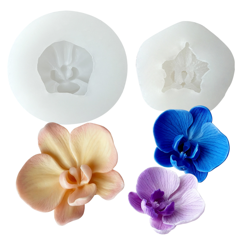 Formă de silicon Phalaenopsis pentru DIY flori 3D pentru lumânări și ipsos decorativ