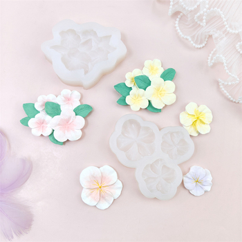 Formă de silicon cu design de floare pentru prăjituri și ornamente din ipsos pentru mașină – DIY
