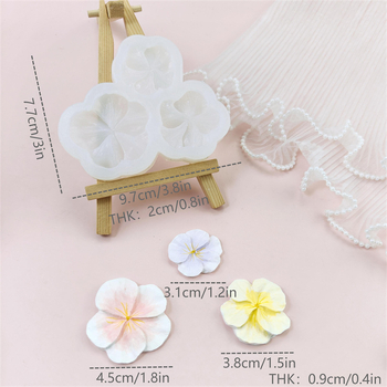 Formă de silicon cu design de floare pentru prăjituri și ornamente din ipsos pentru mașină – DIY