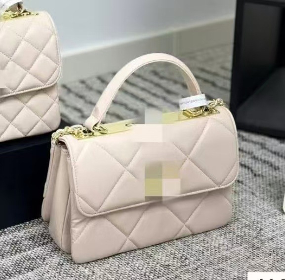 2025 ljetna ženska torbica od prave kože s kvadratnim prešivanjem i preklopnim poklopcem, lančani remen za rame i crossbody, za svakodnevnu upotrebu