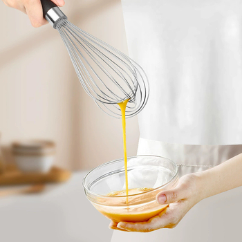 Tel manual din oțel inoxidabil pentru ouă, 10–12 inch, ustensile de cofetărie