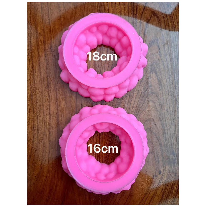 Formă din silicon pentru prăjituri și deserturi, pentru fondant și lumânări, roz, 16–18 cm
