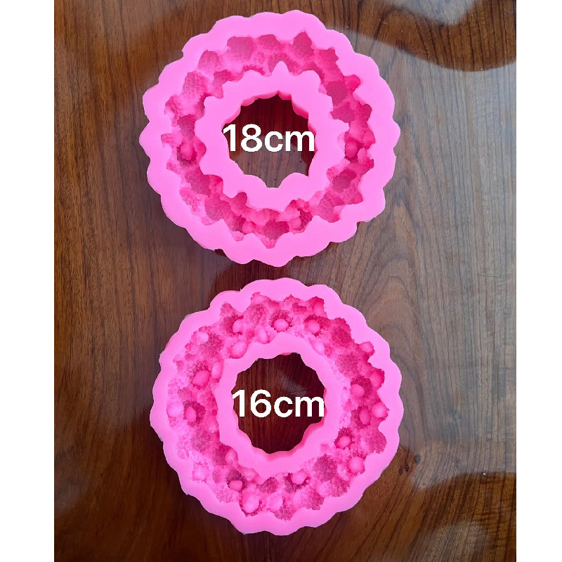 Formă din silicon pentru prăjituri și deserturi, pentru fondant și lumânări, roz, 16–18 cm