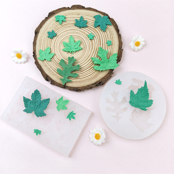 Formă din silicon în formă de frunză pentru ciocolată și fondant – decor pentru prăjituri cu frunză de arțar, ustensilă de copt, DIY