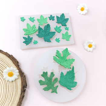 Formă din silicon în formă de frunză pentru ciocolată și fondant – decor pentru prăjituri cu frunză de arțar, ustensilă de copt, DIY