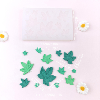 Formă din silicon în formă de frunză pentru ciocolată și fondant – decor pentru prăjituri cu frunză de arțar, ustensilă de copt, DIY