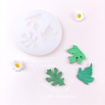 Formă din silicon în formă de frunză pentru ciocolată și fondant – decor pentru prăjituri cu frunză de arțar, ustensilă de copt, DIY