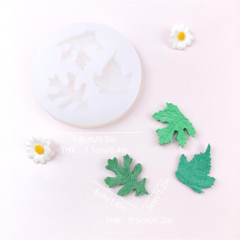 Formă din silicon în formă de frunză pentru ciocolată și fondant – decor pentru prăjituri cu frunză de arțar, ustensilă de copt, DIY