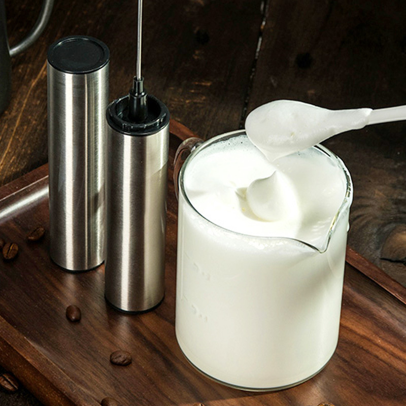 Espumator electric pentru lapte cu latte art, oțel inoxidabil 304 + ABS, spumator manual, spumare automată a laptelui și amestecare a ouălor